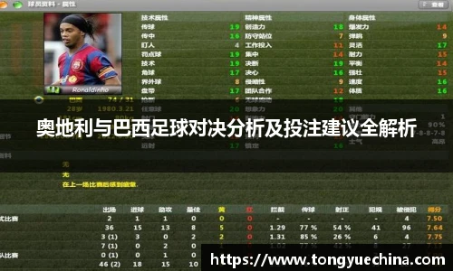 奥地利与巴西足球对决分析及投注建议全解析